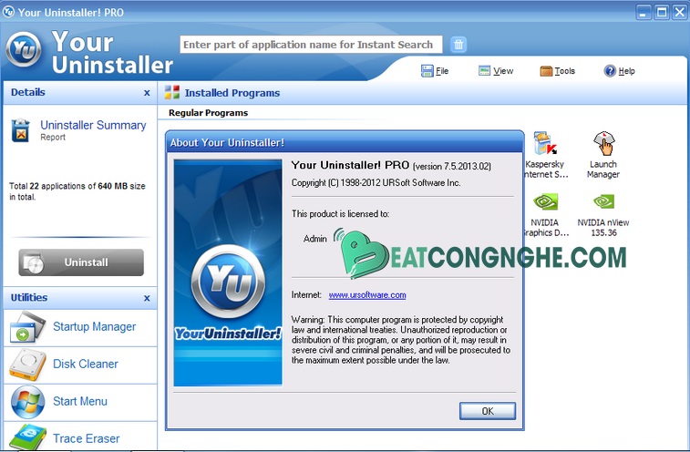 Your Uninstaller Pro 7.5 2